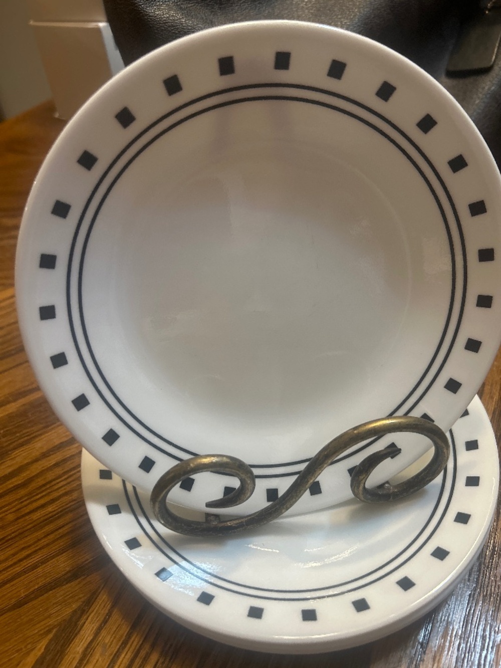 2007 CORELLE Corning CITY BLOCK-Set of 5 Bread Butter/ Dessert Plates-6.75"-EUC